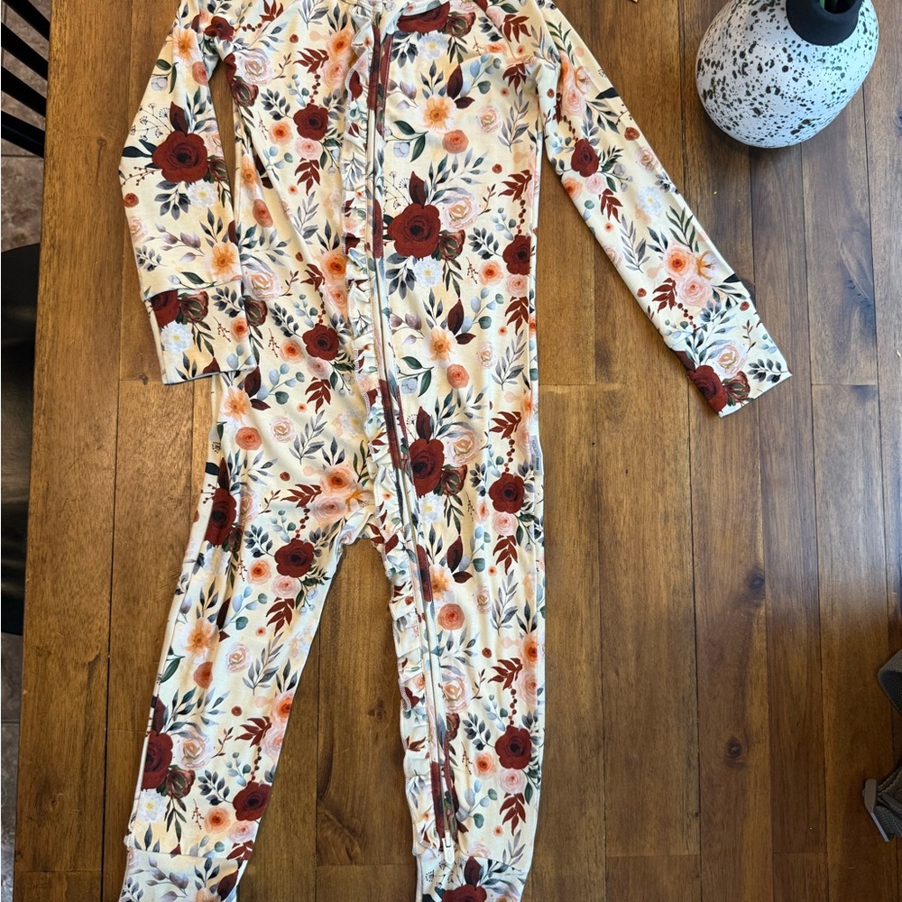 NWT Floral Print Bamboo Zippy Romper